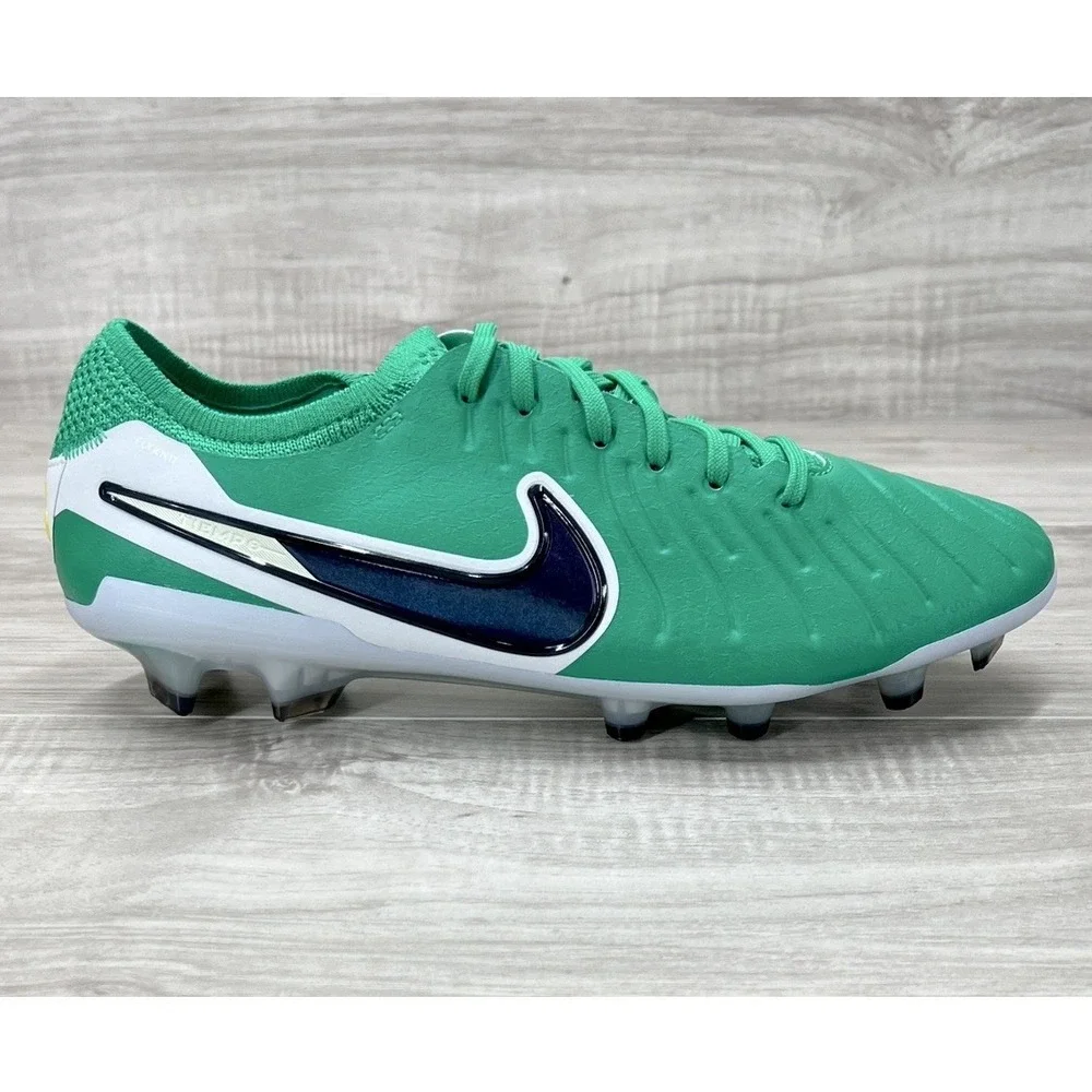 Nike Tiempo Legend 10 Elite LV8 FG Green Soccer Cleats HJ7272-300 Men's Size 8
